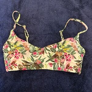 Victoria's Secret Floral Bikini Top - Pink and Green